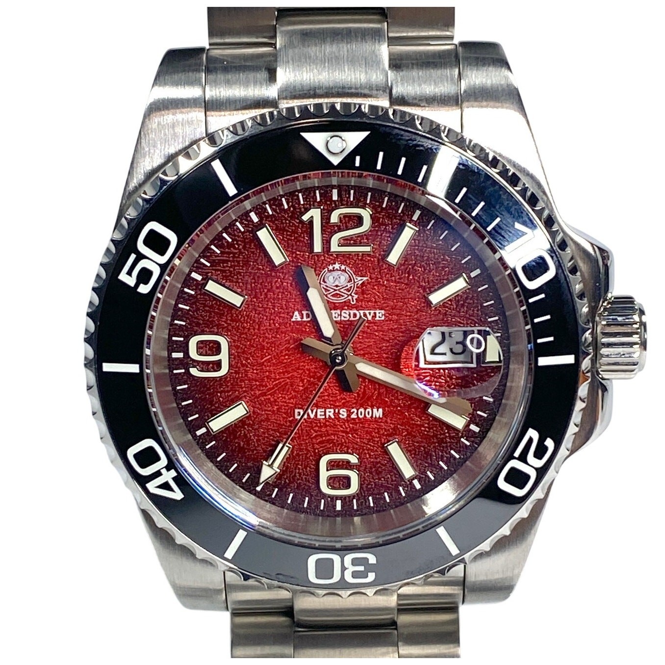 Addiesdive AD2513 Stainless Steel Diver Miyota Quartz Watch 41mm WR 200m Sporty