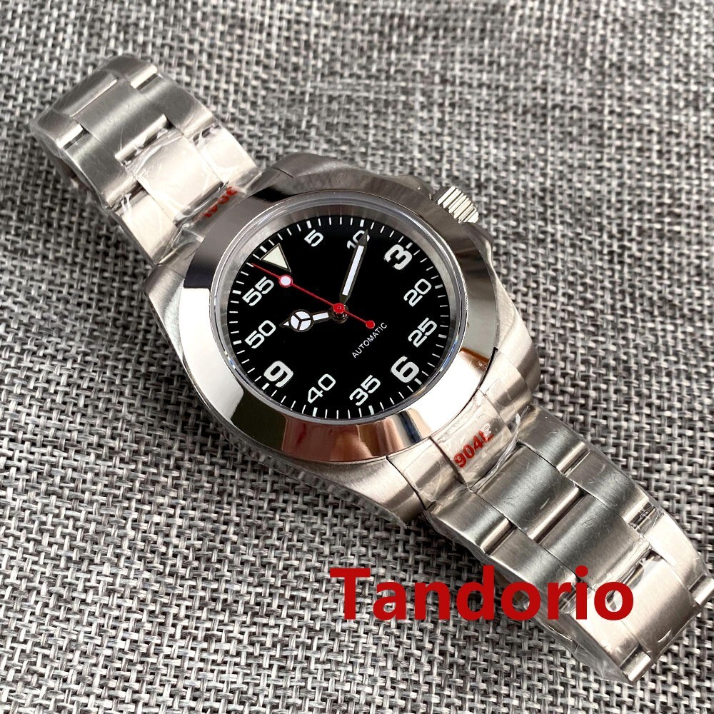 39mm Bliger Black Dial Sapphire Crystal NH35A Automatic Men Watch Polished Bezel