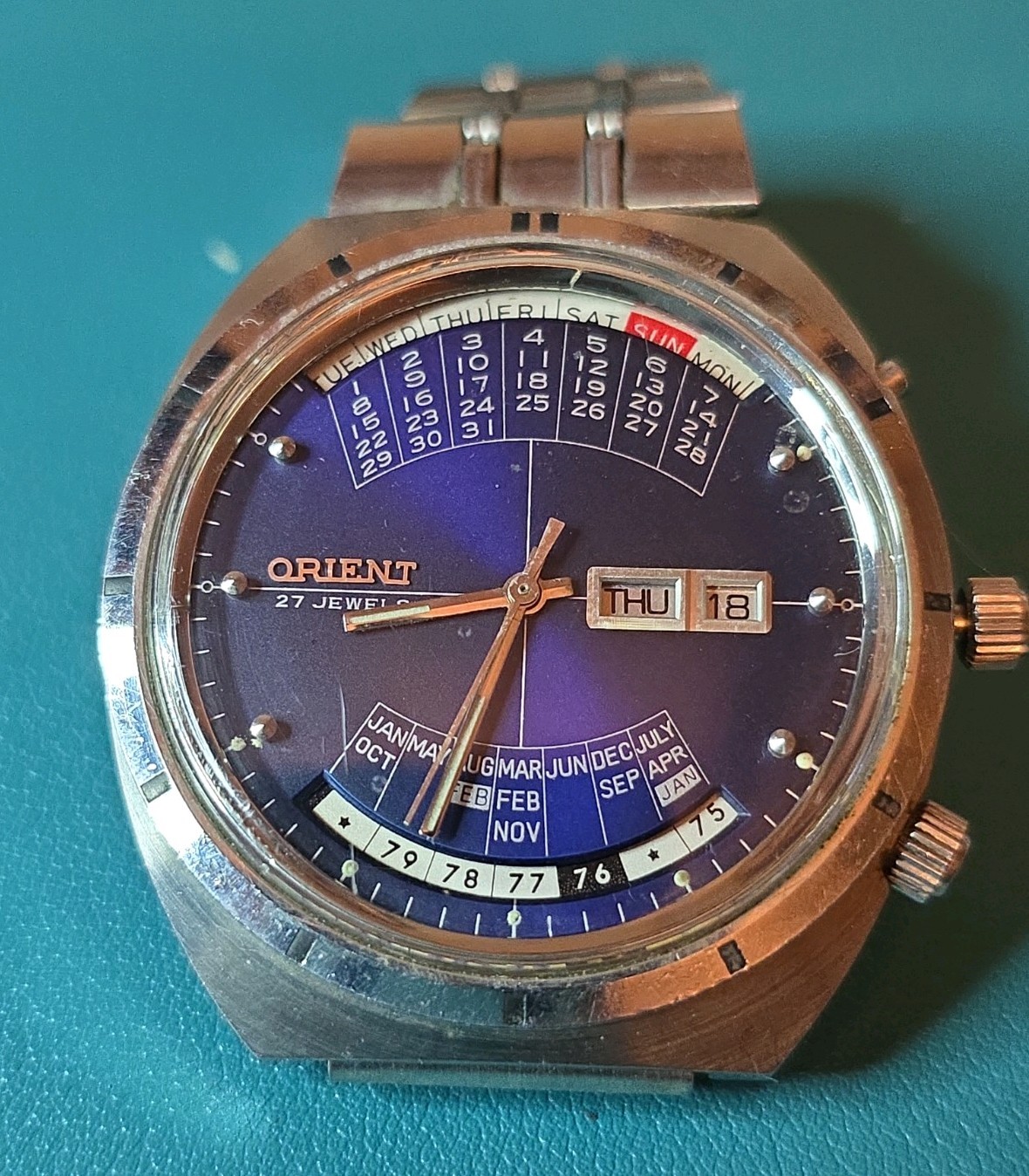Orient Men’s Automatic Stainless Steel Watch Blue Dial