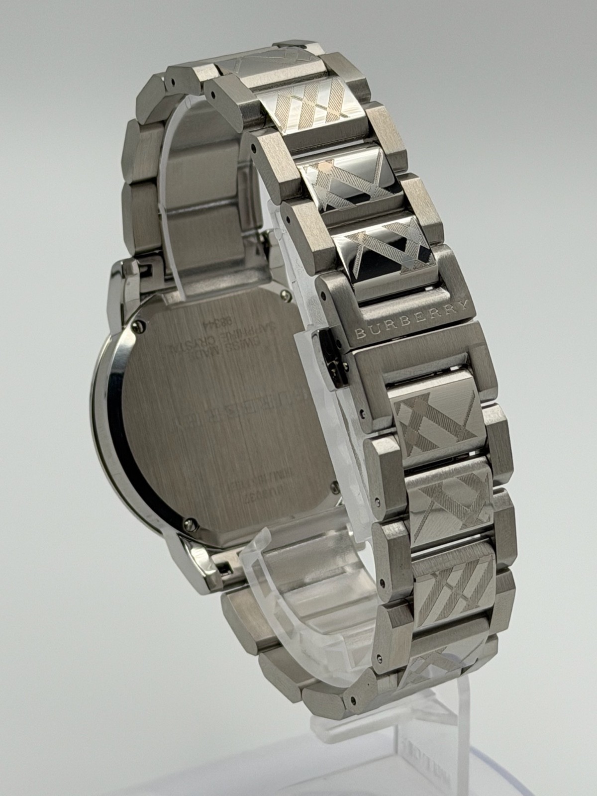 BURBERRY BU9037 Heritage Nova Check Swiss Silver 38mm Unisex Watch