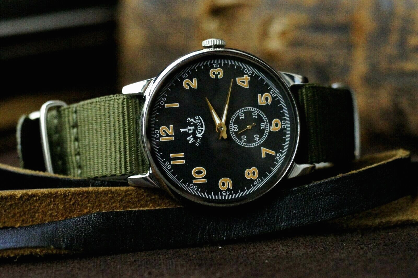 Watch Pobeda 1 MChZ Kirov Vintage Men’s Mechanical Soviet Rare Silver color