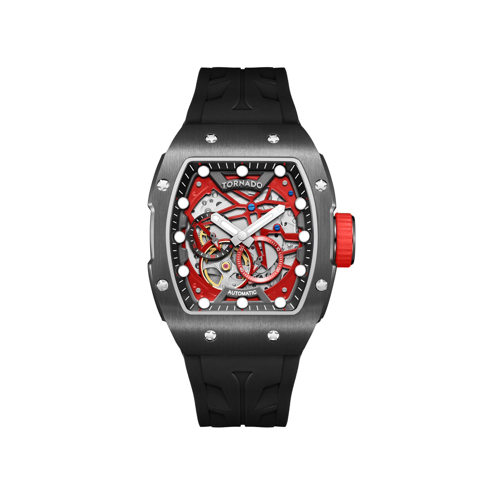 Tornado Xenith Men’s Automatic Watch | Black Dial, 38.5x49mm, 100 m (10 ATM)