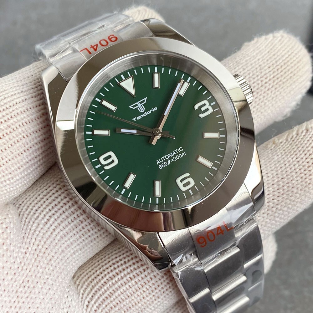 36mm/39mm Yellow Green Polished Bezel Sapphire NH35 PT5000 Automatic Men Watches