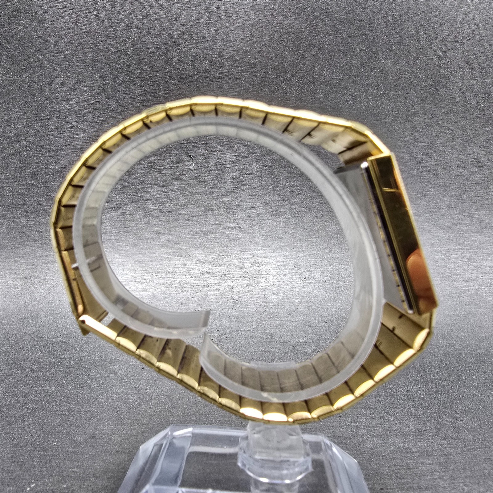 Wittnauer Tank Watch Men 24mm Champagne Dial Gold Tone Recatngle New Battery