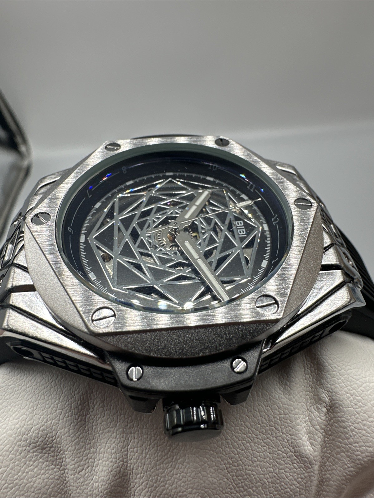 BIBI Men’s Luxury Fashion Watch, B0406, New, 48MM, Self Winding, Geometric