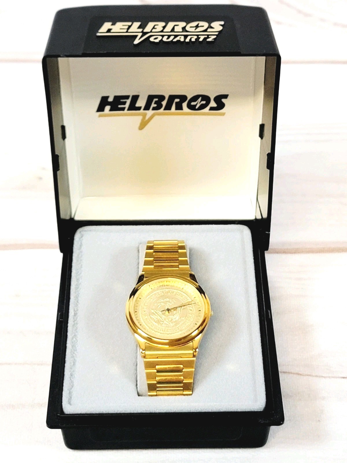 Vintage Helbros United States Department of the Navy Gold-Tone Wristwatch Men’s