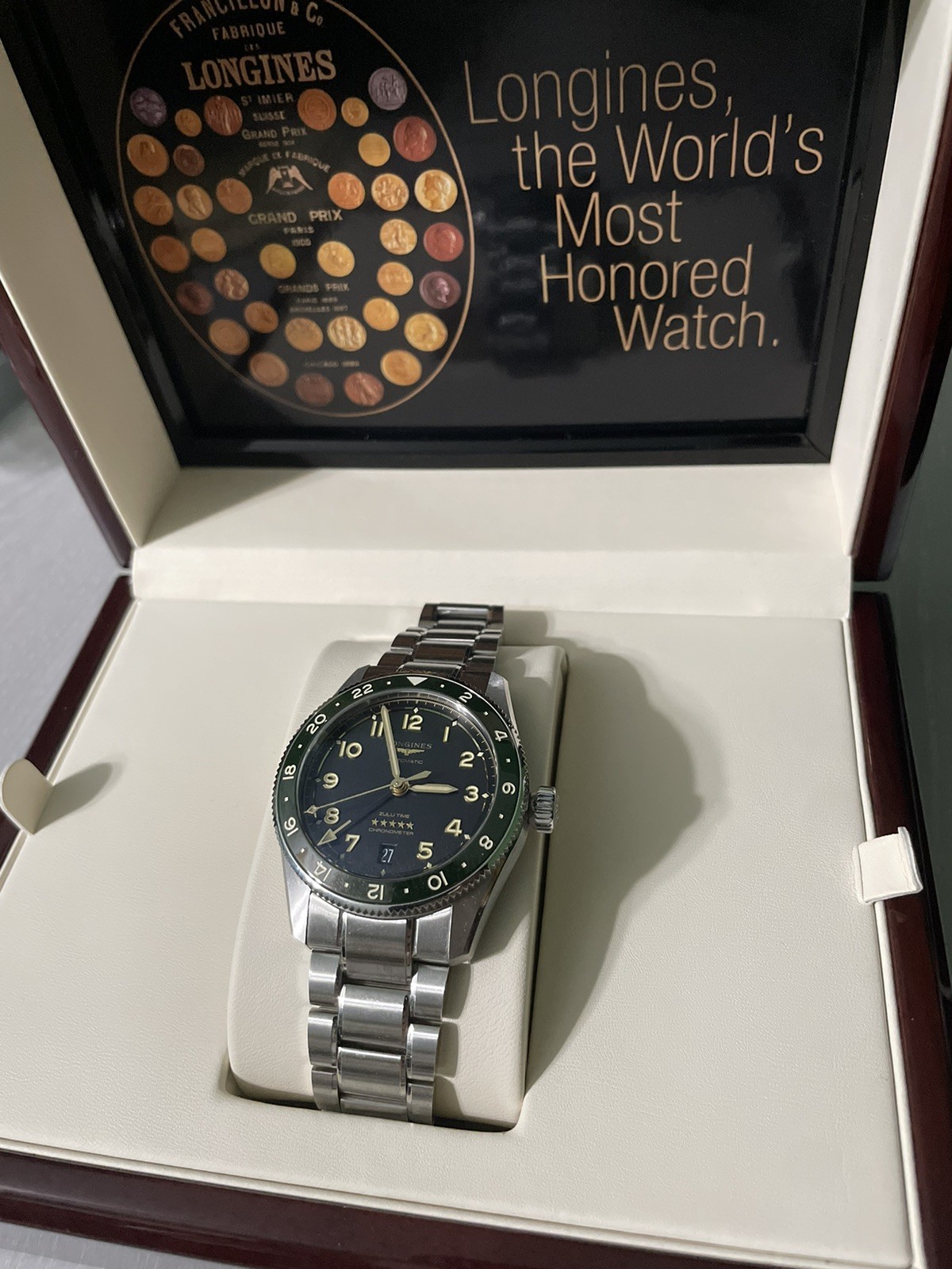 Longines Spirit Zulu Time 39mm Anthracite Dial GMT Men’s Watch L38024636