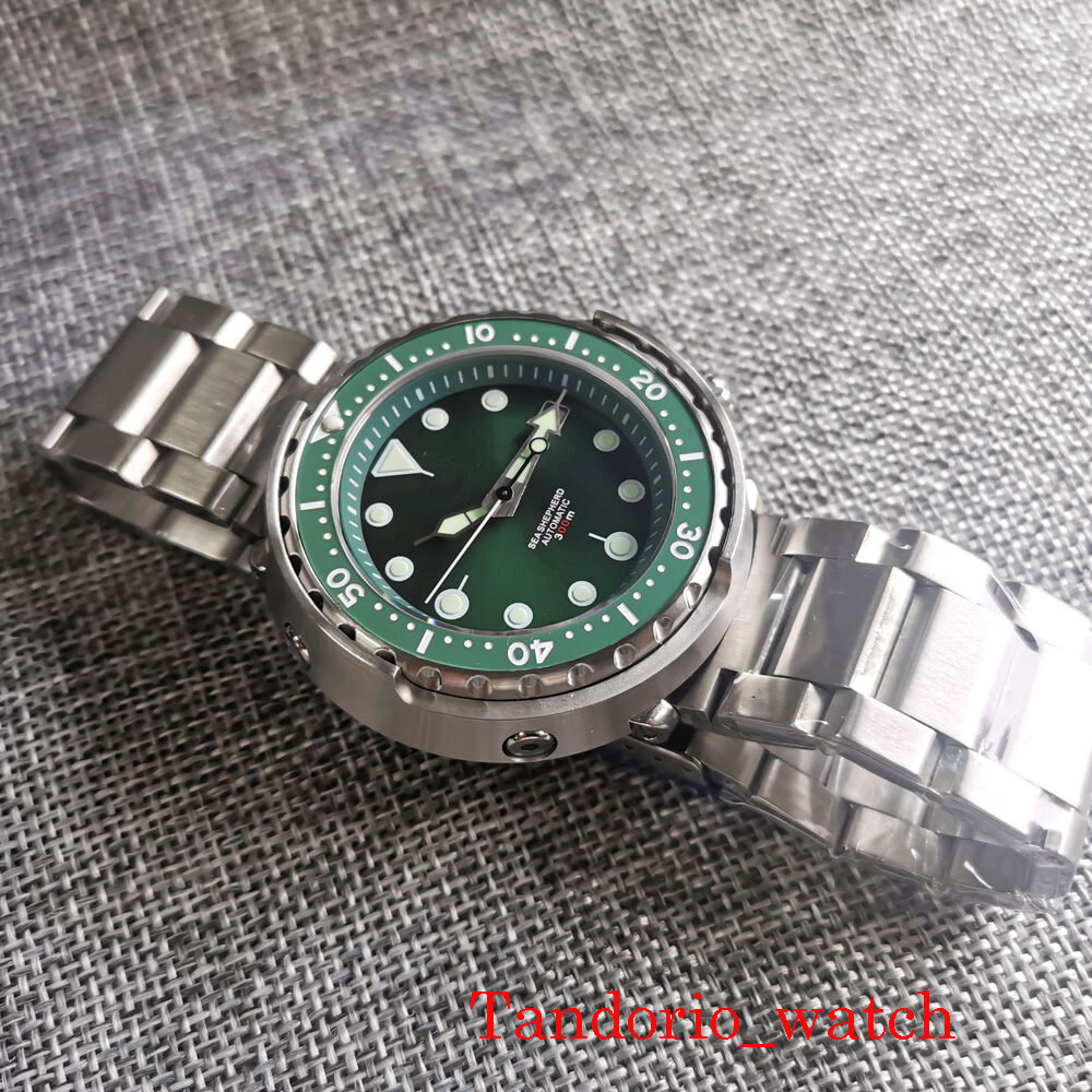46.5mm Green Black Dial Sapphire Glass Luminous NH35A 200m Diver Automatic Watch