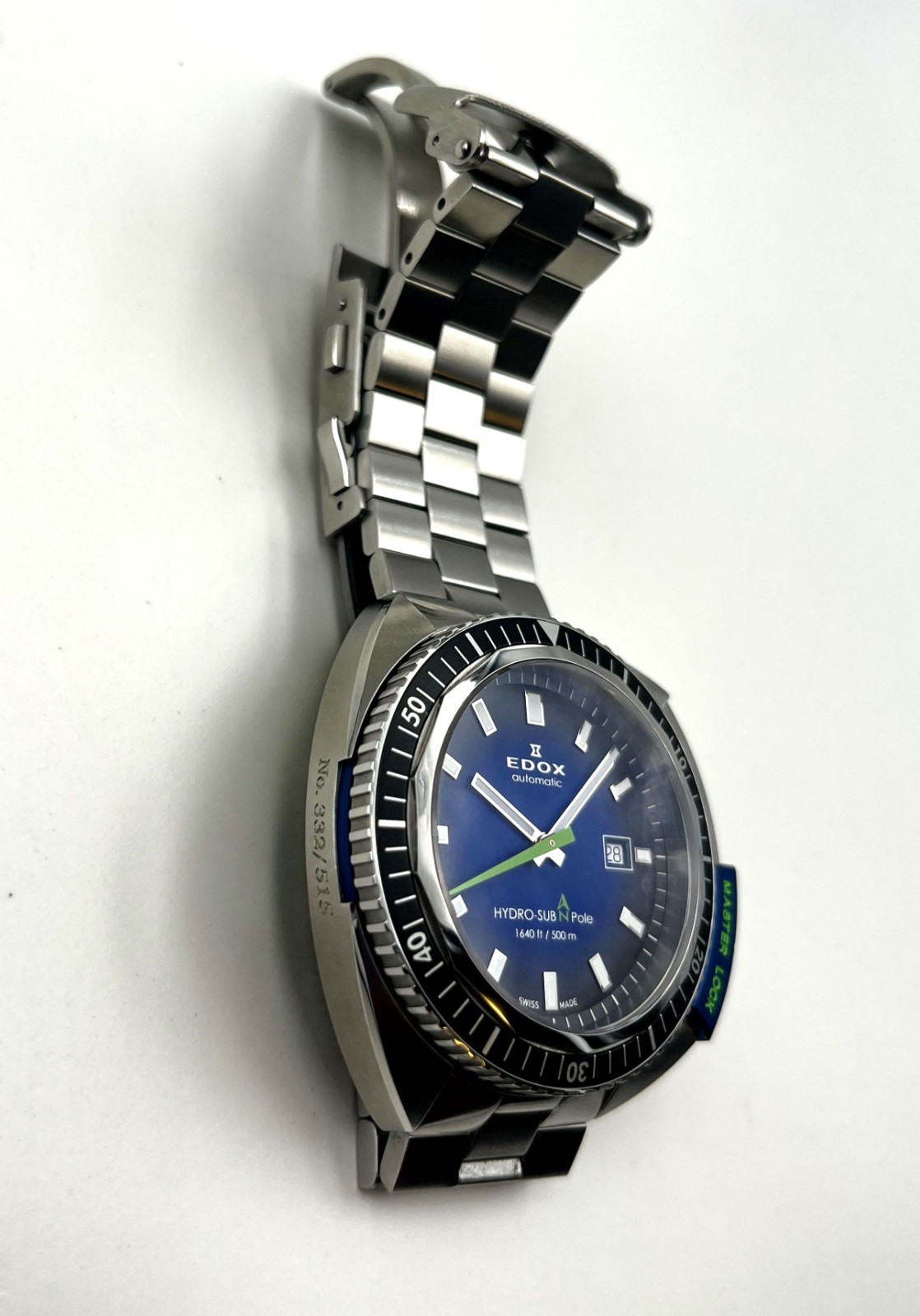 Edox Hydro-Sub North Pole LE 332/515 Automatic 46mm Full Set + Rubber Strap