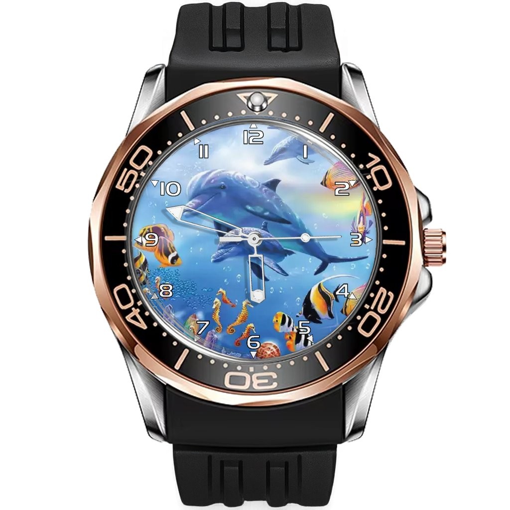 Dolphin Underwater World Trendy 38mm Face Wrist Watch