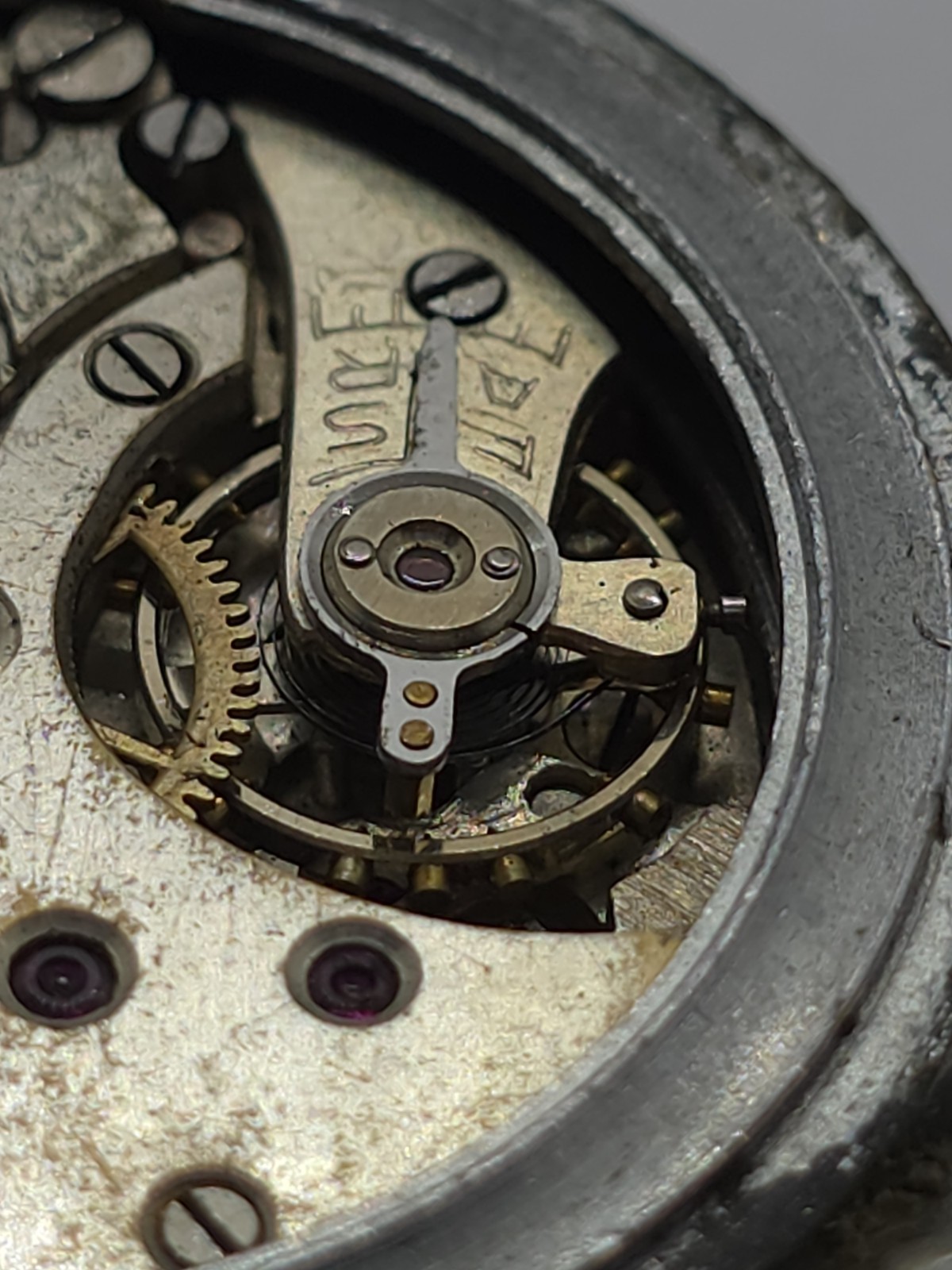 Vintage Fidus Military WWII Watch Movement Cal. Cupillard 233 Good Balance Sprin