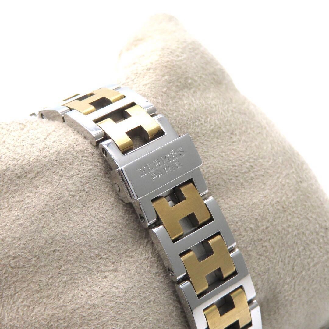 Hermes Clipper CL4.220 Ladies Watch Gold Ivory Quartz Japan 071618