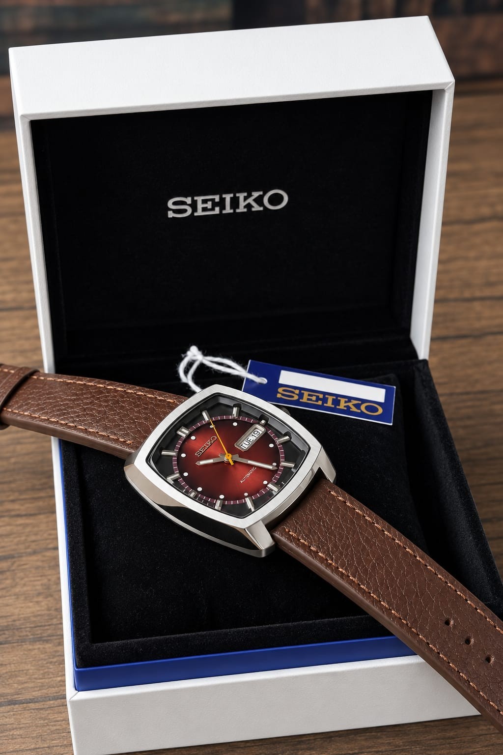 Seiko Recraft SNKP25 Automatic Men’s Watch – 7s26 – RED Sunbrust Dial