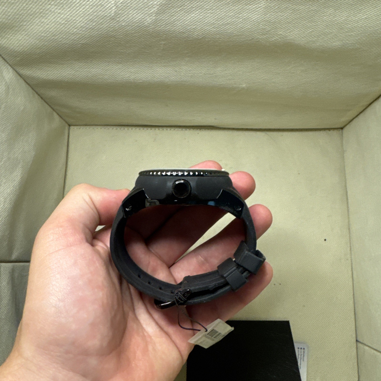 Jet Set of Sweden Mens Watch Black Out Diver Textured Dial Silicone Strap Boxed