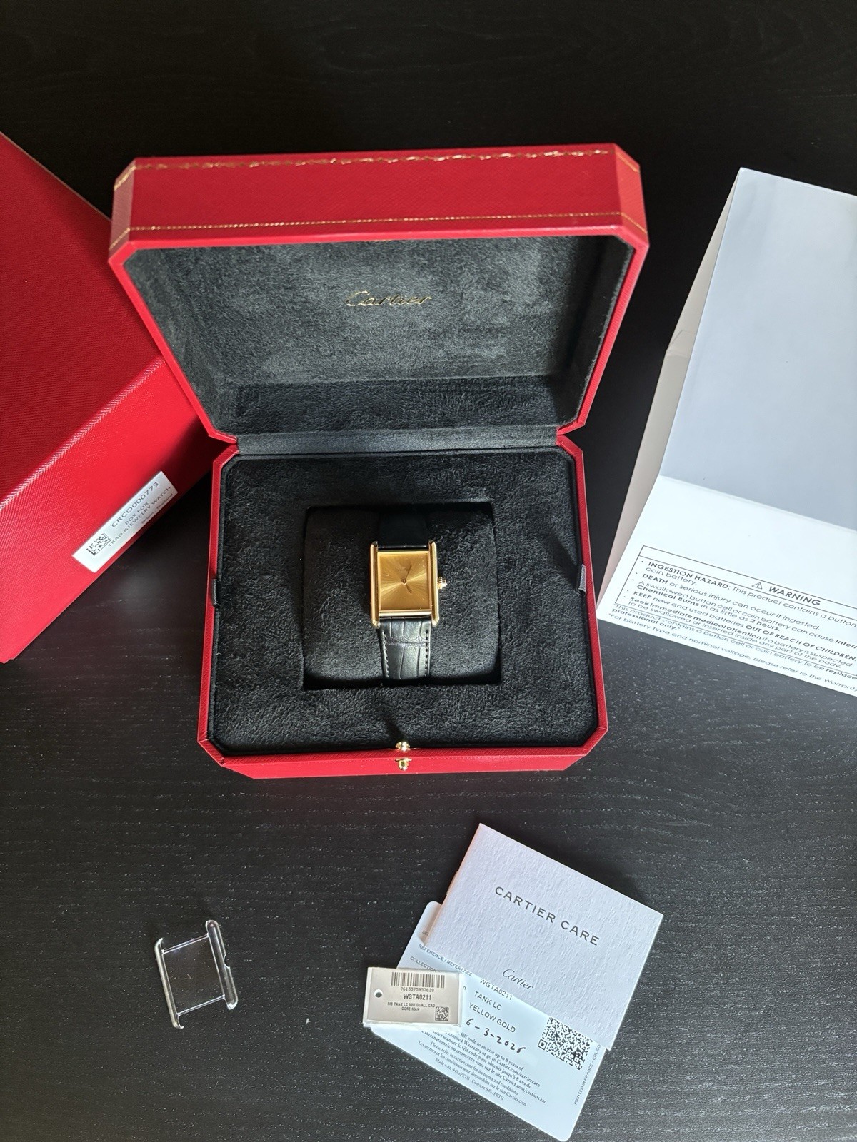 Cartier Tank Louis Cartier WGTA0211 18k Gold Mechanical Wind Full Set 2026