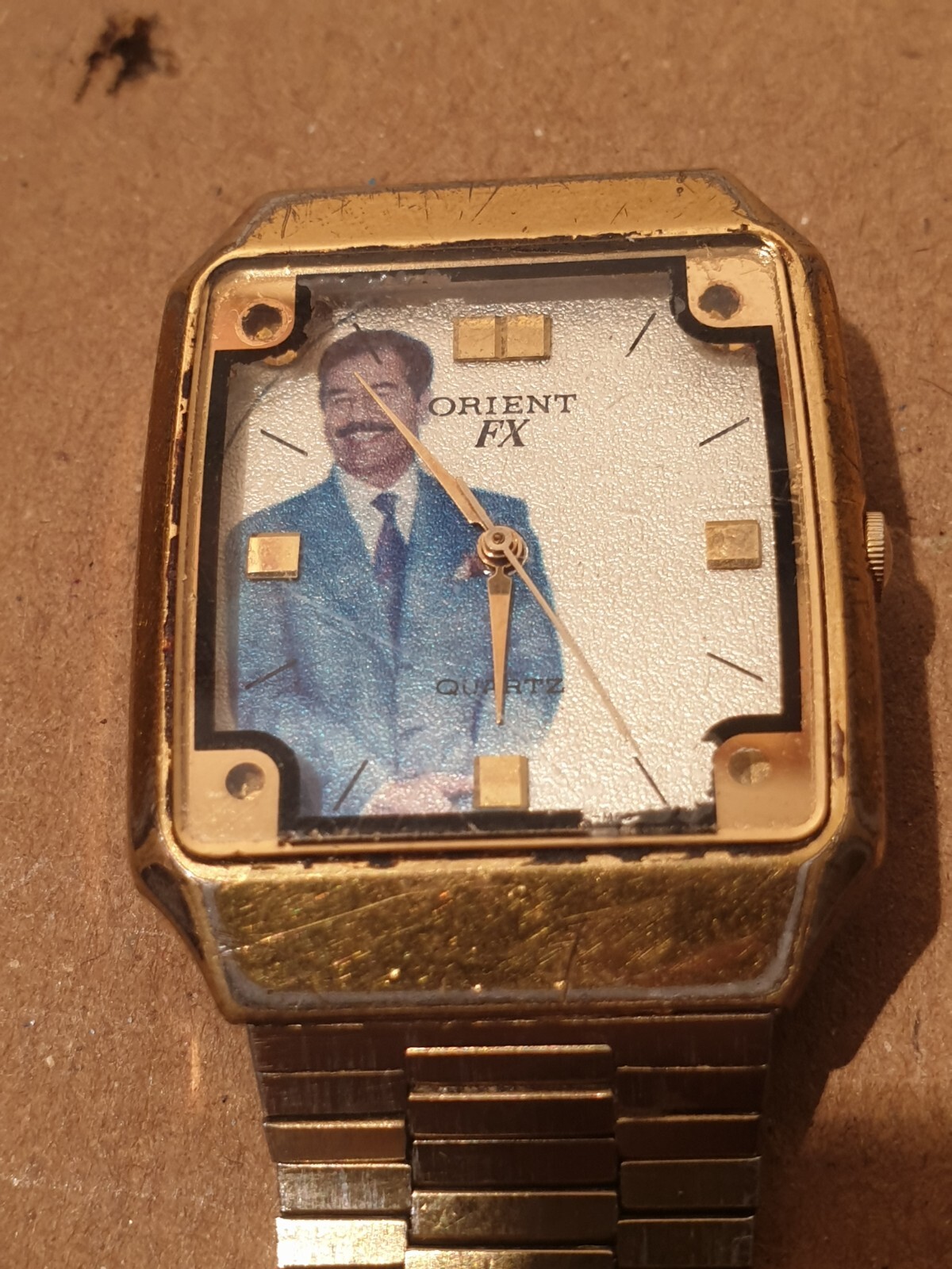 1980’S SADDAM HUSSIEN PRESIDENT WATCH SPECIAL MEMORIAL RARE Orient
