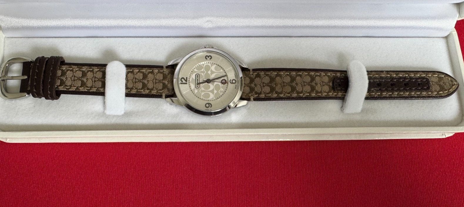 Coach Signature Classic Canvas & Leather Women’s Quartz Watch