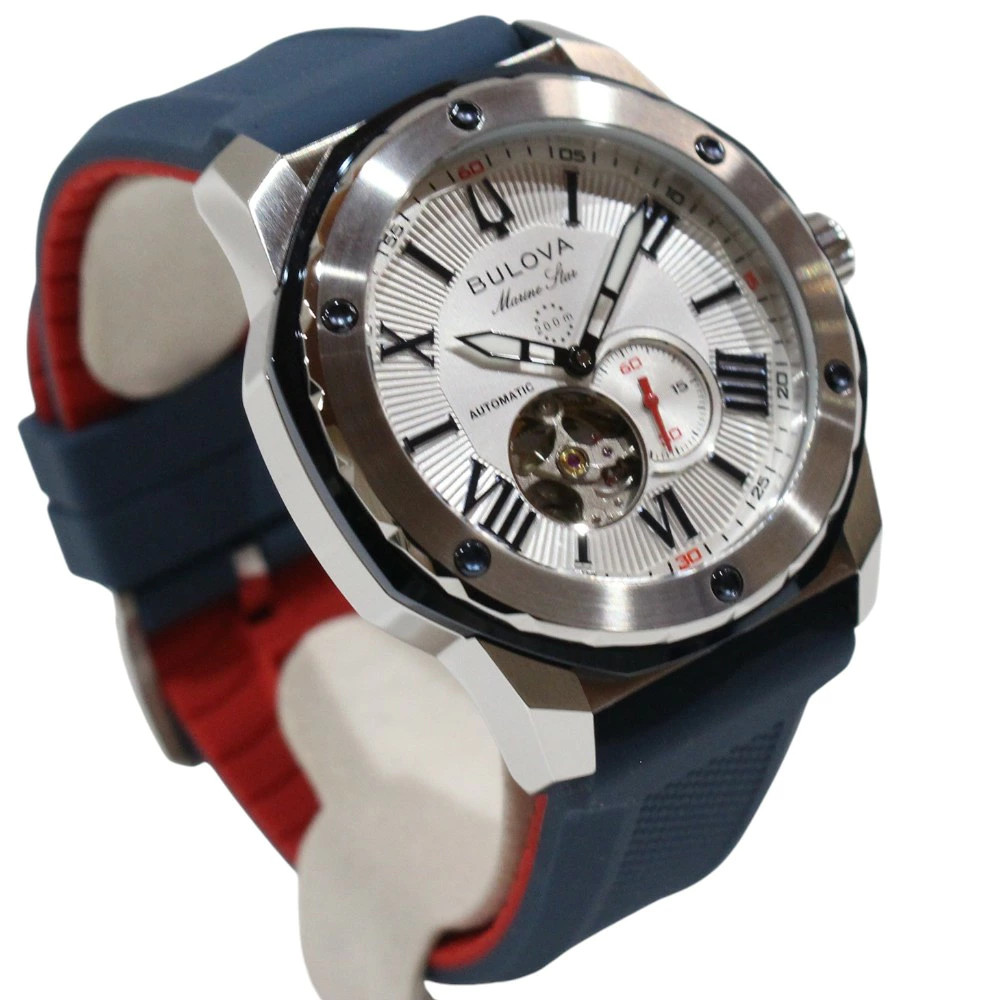 Bulova Marine Star 98A225 Automatic Watch White Dial from Japan