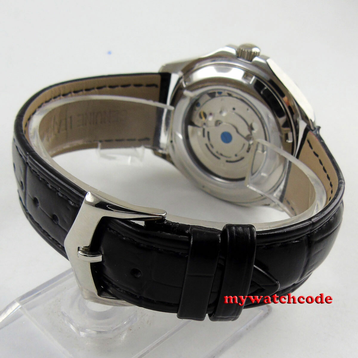 40mm Bliger sterile black dial date sapphire glass automatic Square mens watch