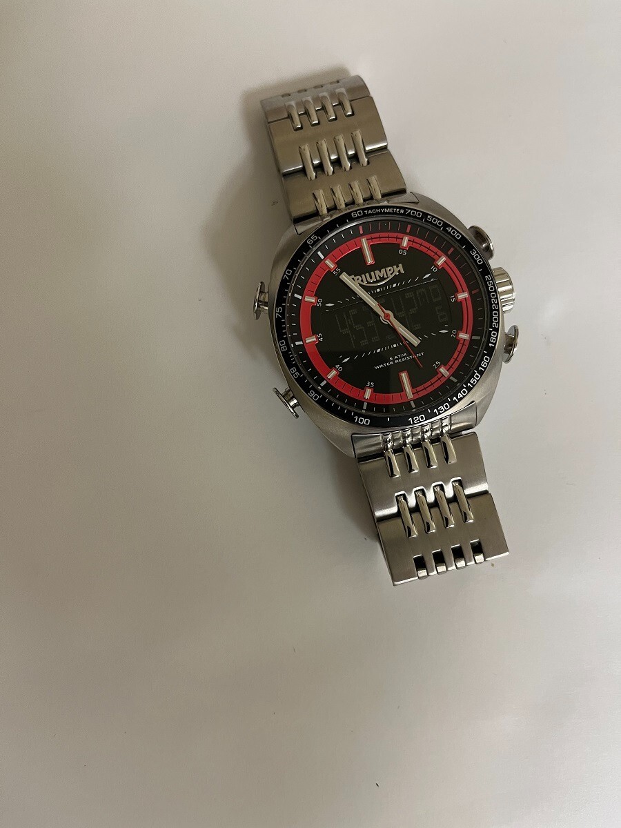 Men’s Triumph Motorcycle Watch Model 3021 Analog – digital RARE