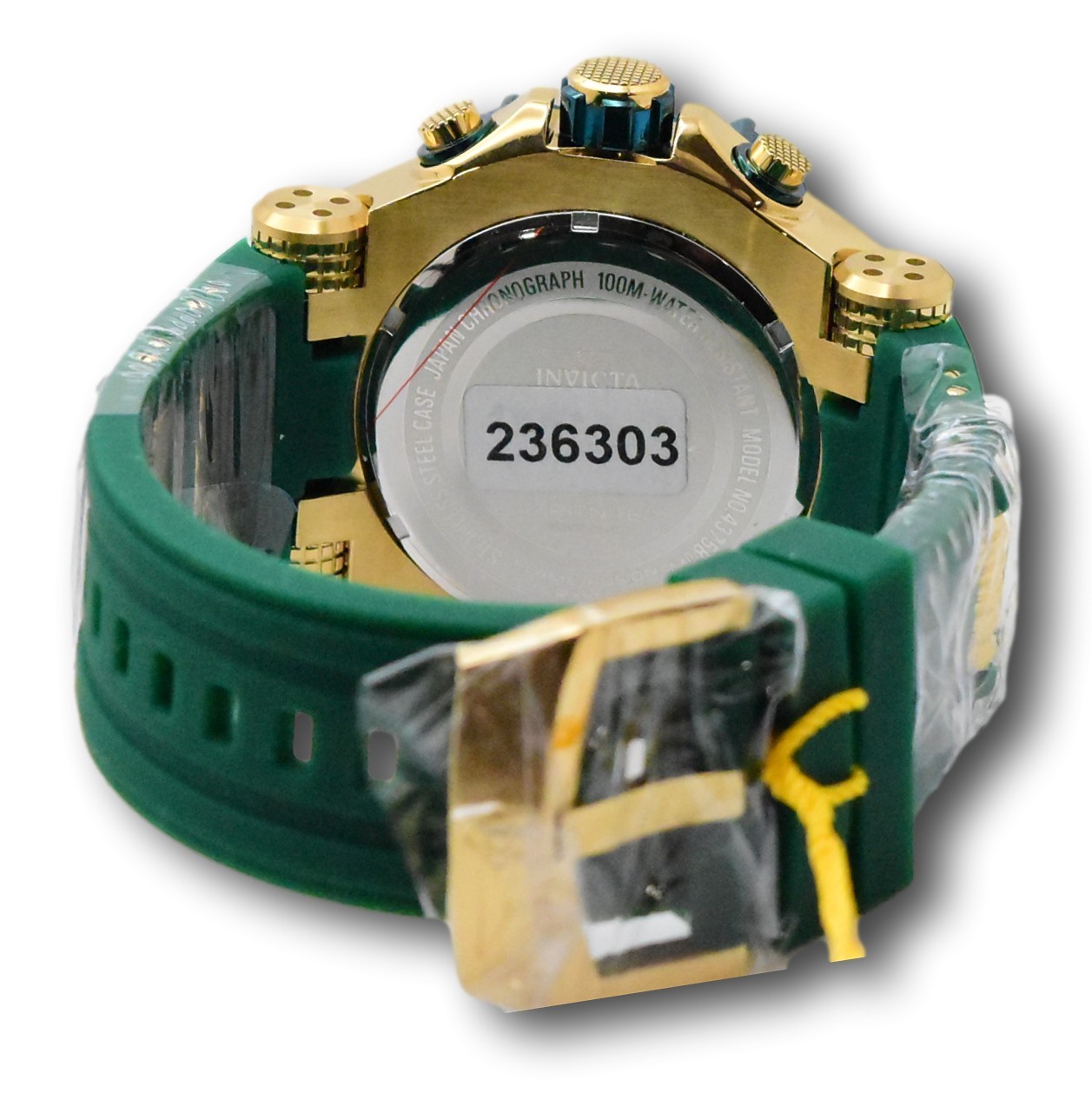 Invicta Bolt Cable Surge Men’s 52mm Emerald Green Gold Chronograph Watch 43758