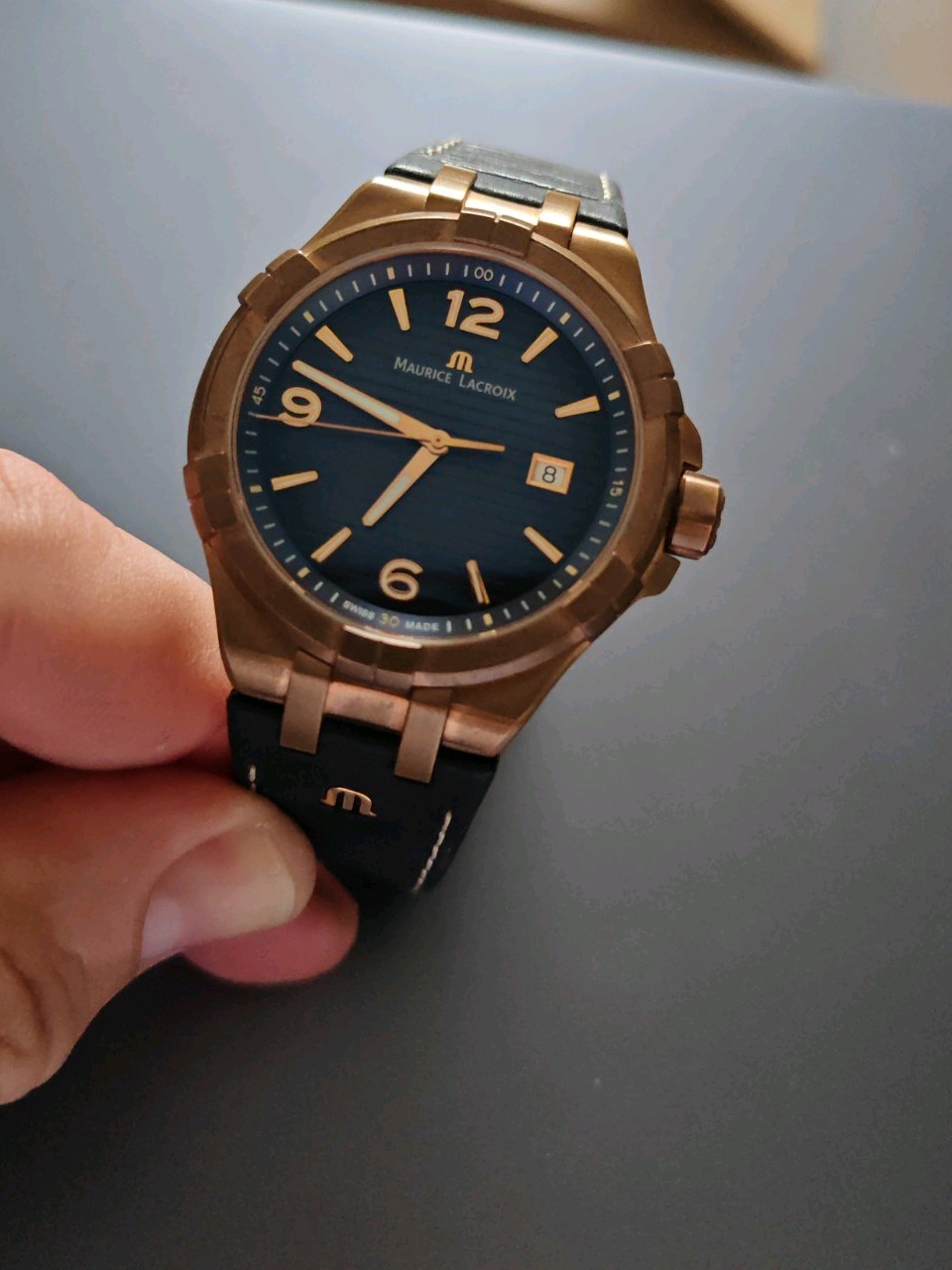 MAURICE LACROIX Aikon Bronze AI1028-BRZ01-420-1 Quartz Movement Watch – Boxed