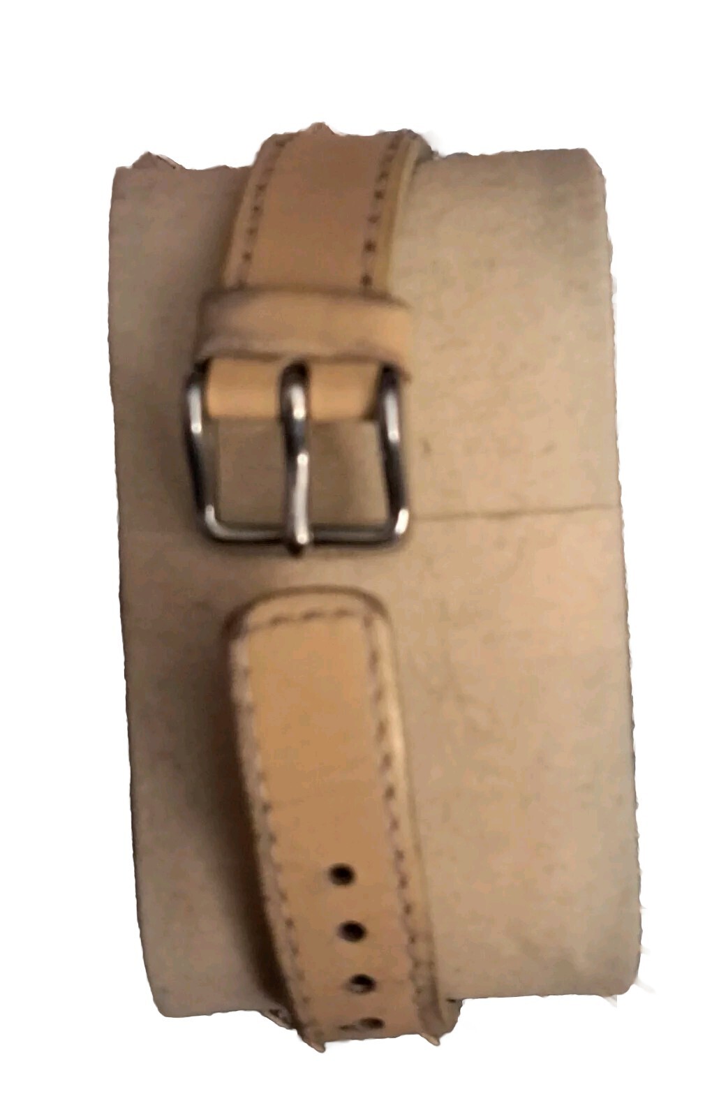 Relic Women’s 8.5″ Silvertone Square Watch Tan Leather Band New Battery