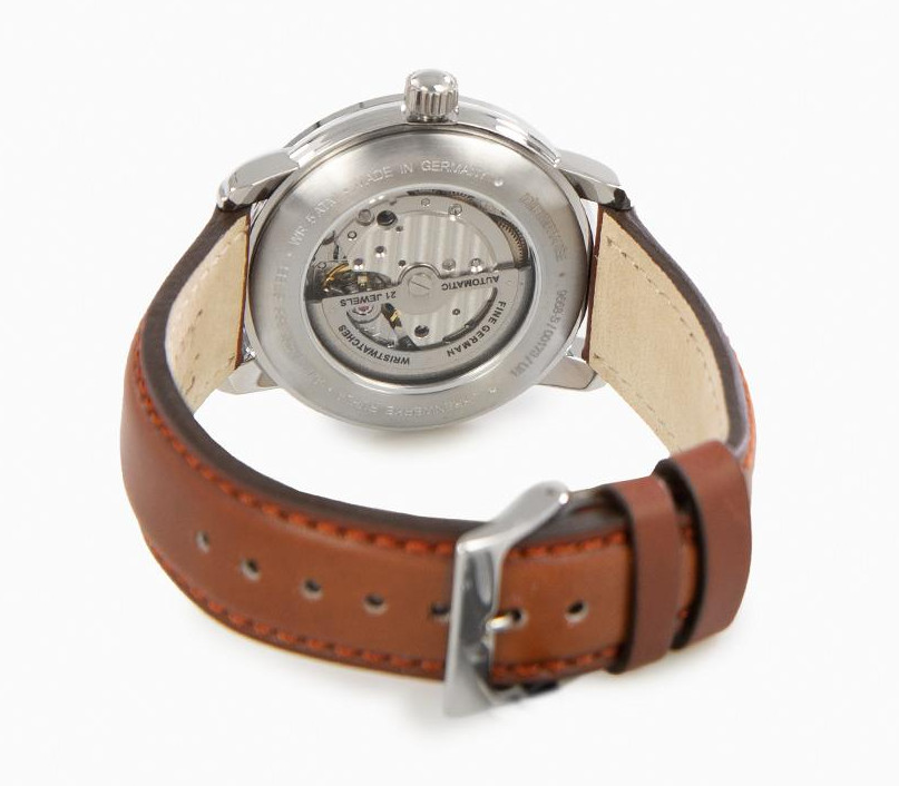 Zeppelin Automatic Men’s Watch Beige Dial Leather Band Méditerranée 9668-5