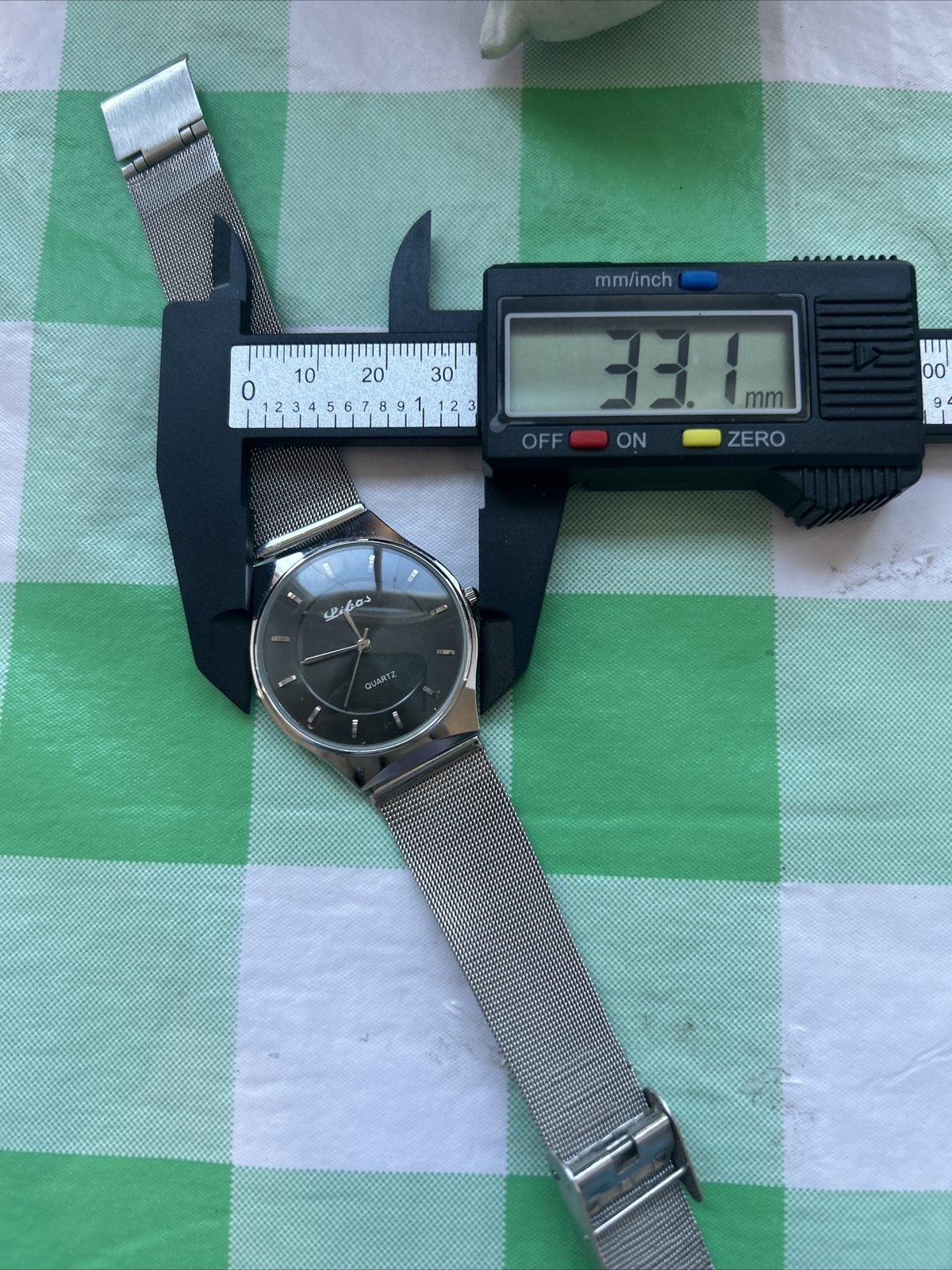Libas Silver Tone Slim Adjustable Band Quartz Watch