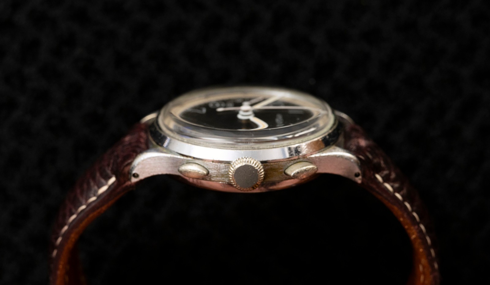 Lemania 15TL Chronograph Watch – Black Dial – Tachymeter – Circa 1938-1942