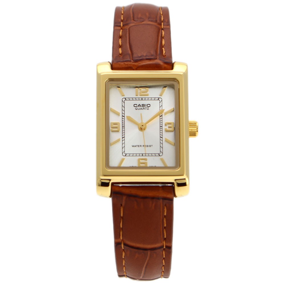 CASIO LTP-1234GLL-7A LTP-1234 LTP Quartz Analog Silver Brown