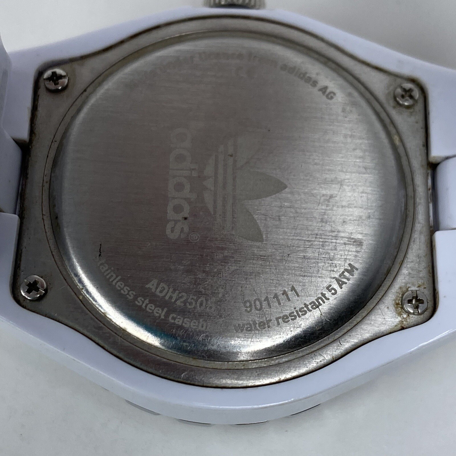 Adidas Cambridge Chronograph Watch White Polycarbonate 44mm Unisex ADH2505