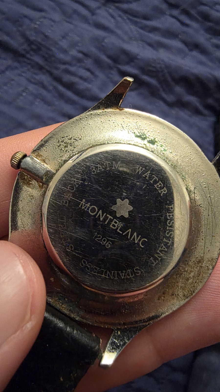 Antique MONTBLANC 1296 3ATM Men’s Wristwatch Stainless Steel