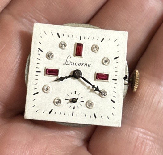 Vintage Men’s Lucerne Ruby Diamonds Watch Fancy Lugs Drema 1/20 10k GF Bracelet
