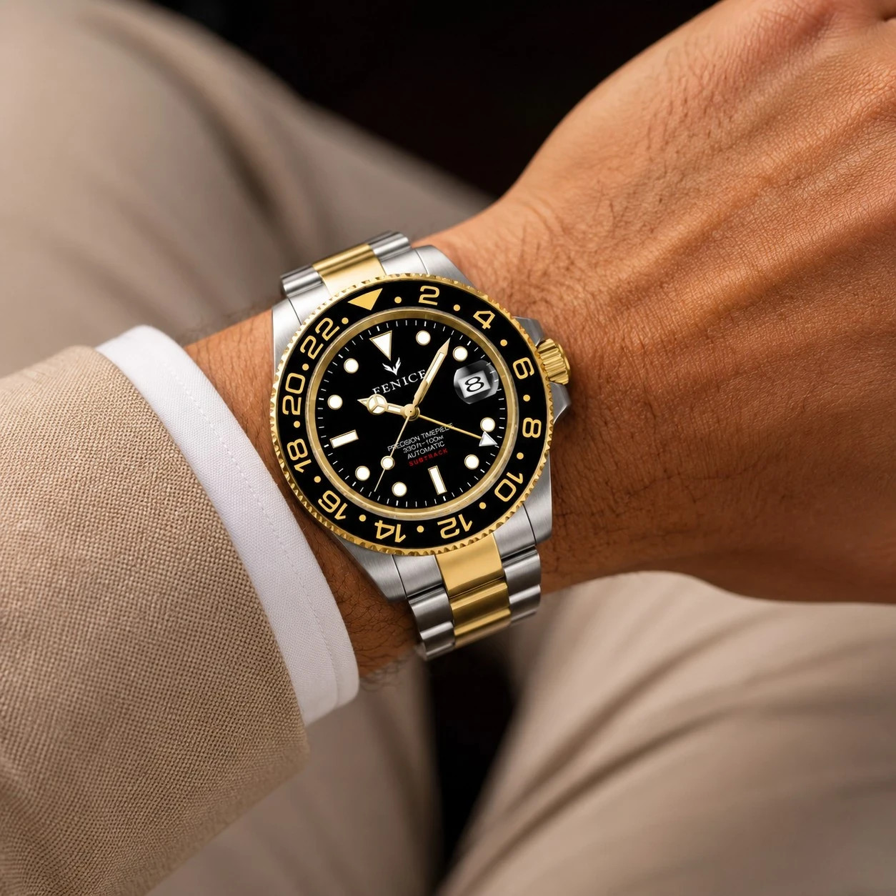 Phoenix Subtrack Imperium GMT 10ATM Automatic Watch with Seiko NH34 Movement
