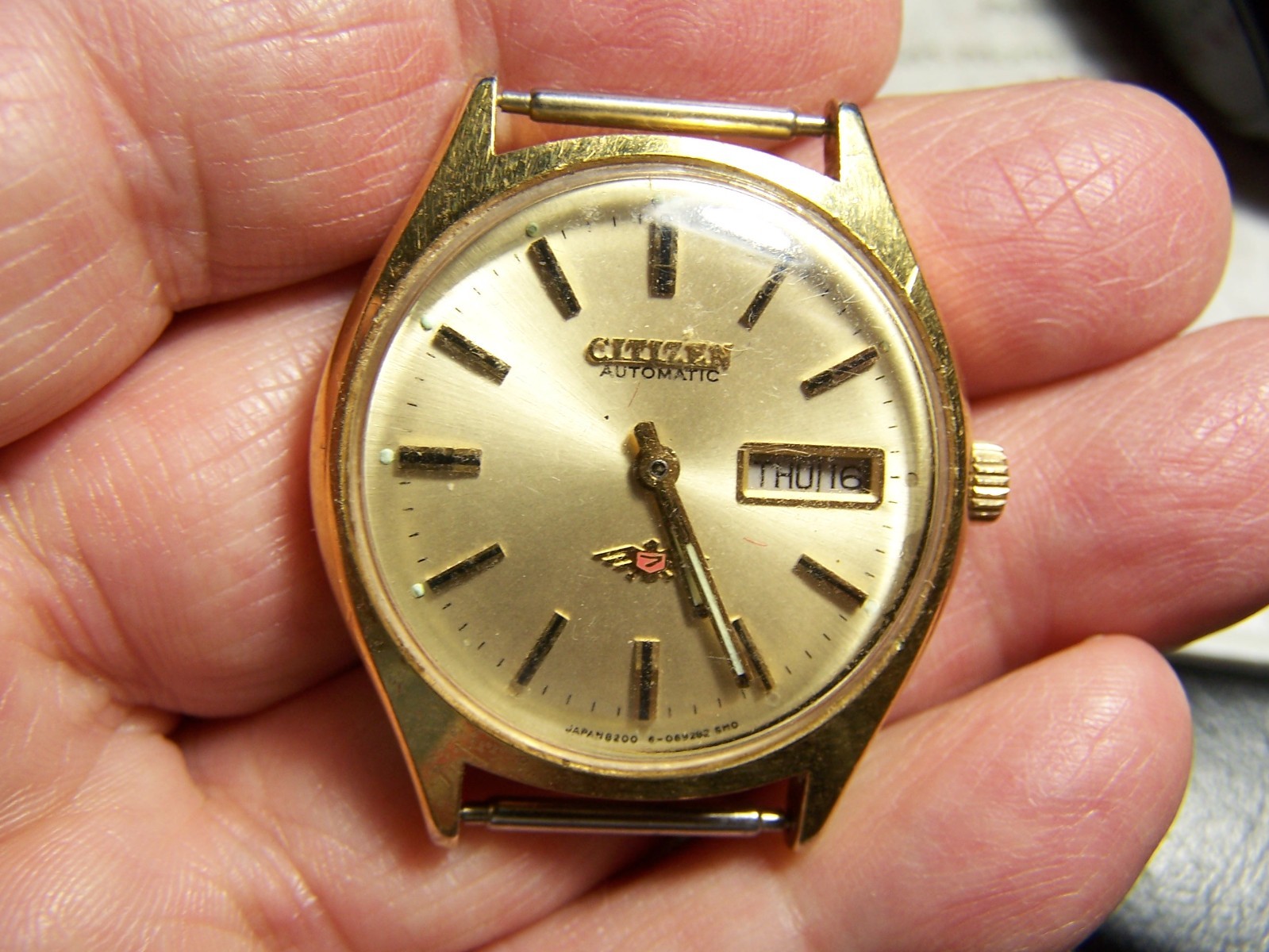 Citizen Automatic Stainless Steel 17 Jewel Men’s Watch 8200A Working