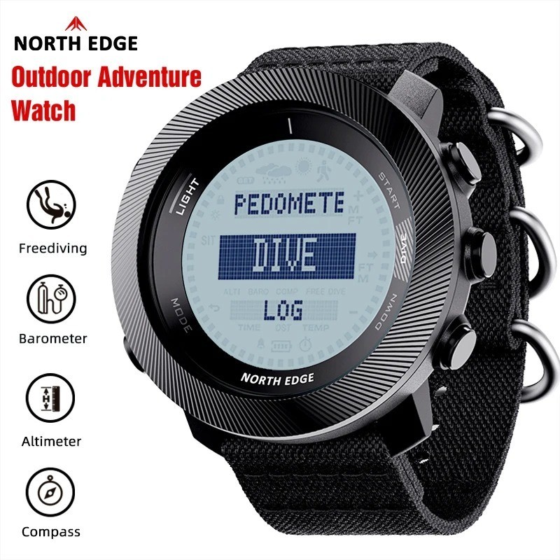 NORTH EDGE APACHE-D Professional Diving Watch Barometer Compass Sports watch