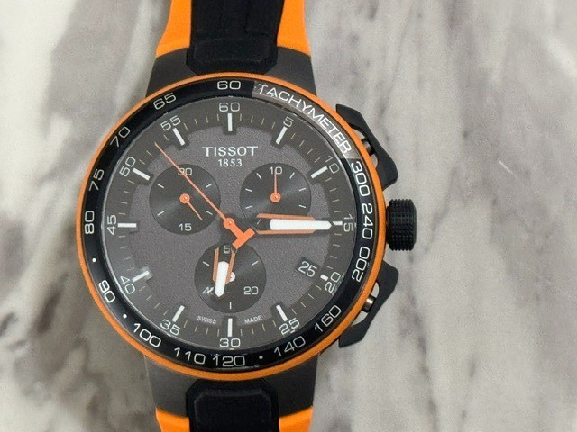 Tissot T-Race Cycling T111.417.37.441.04 Chrono Orange Strap Men’s Watch