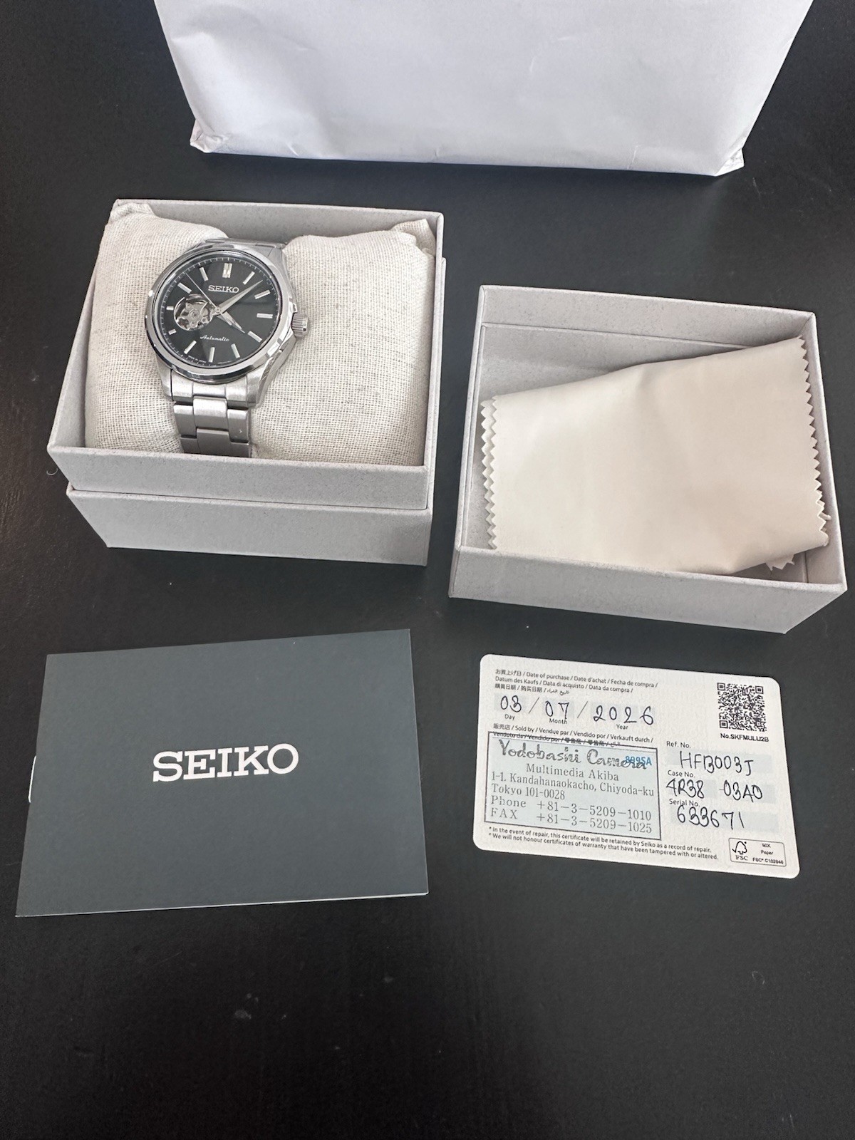 SEIKO Selection SCVE053 Automatic Open Heart Black Dial JDM – BRAND NEW