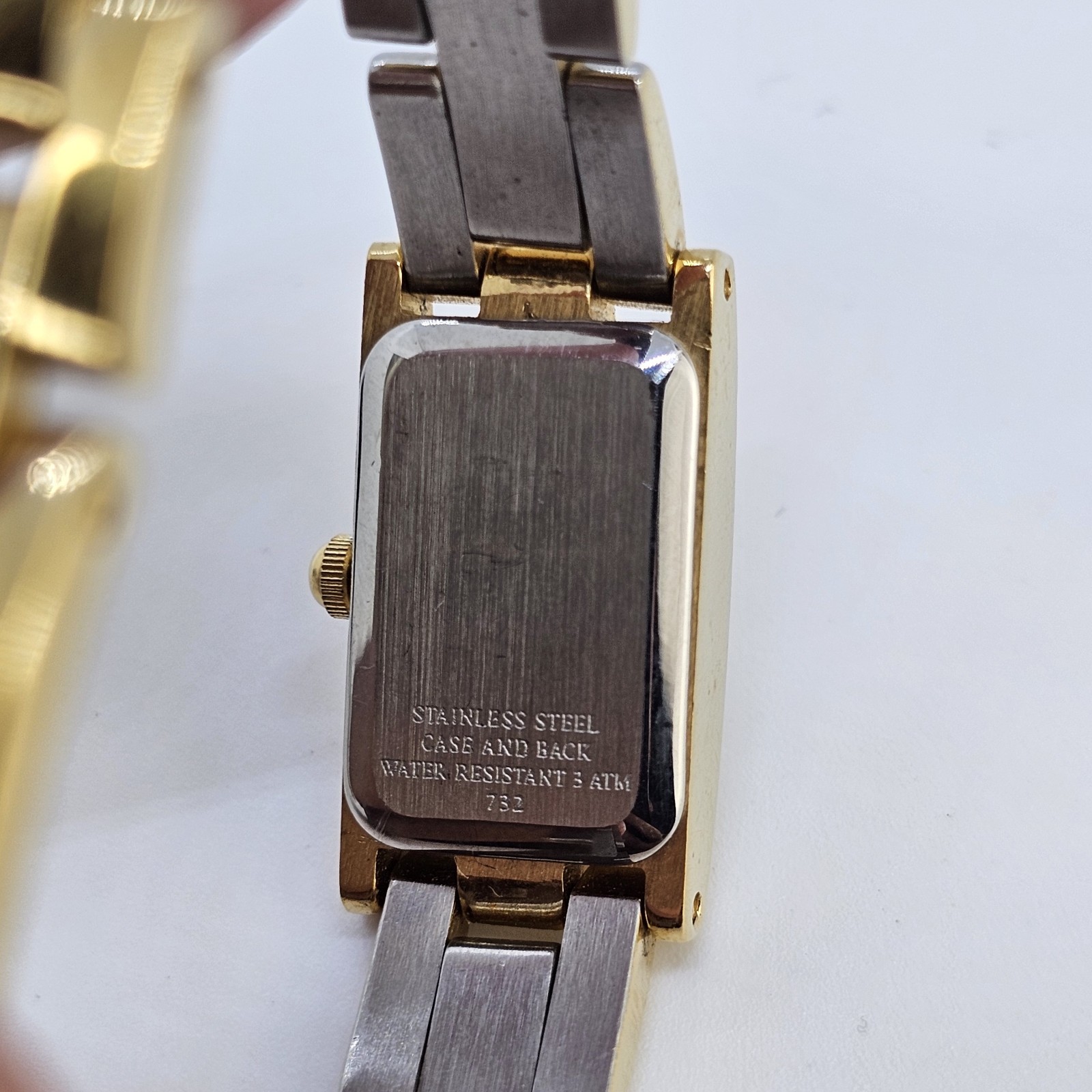 Belair Women’s Watch 13MM White Dial Gold Bracelet 6″ Wrist New Battery