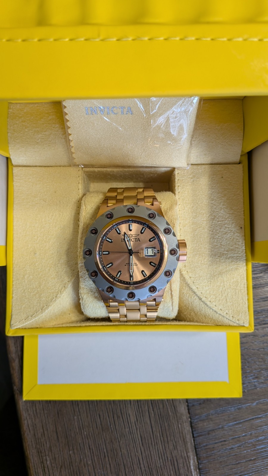 Invicta 20189 52mm Rose-tone Specialty Subaqua Auto Watch