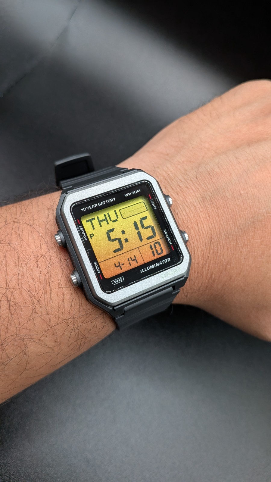 Casio W-221H “Golden Hour” Digital Watch Custom Build Retro Vintage Sunset Gold