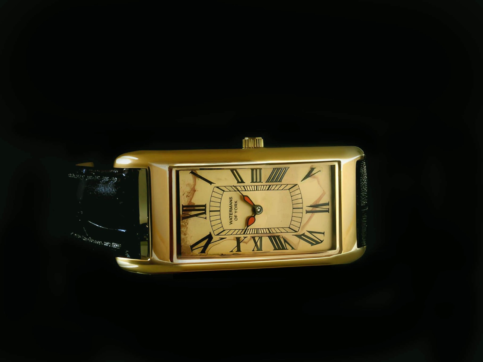 Slim line Curvex Quartz wrist watch Limited Edition of 2 pcs only Patina dial