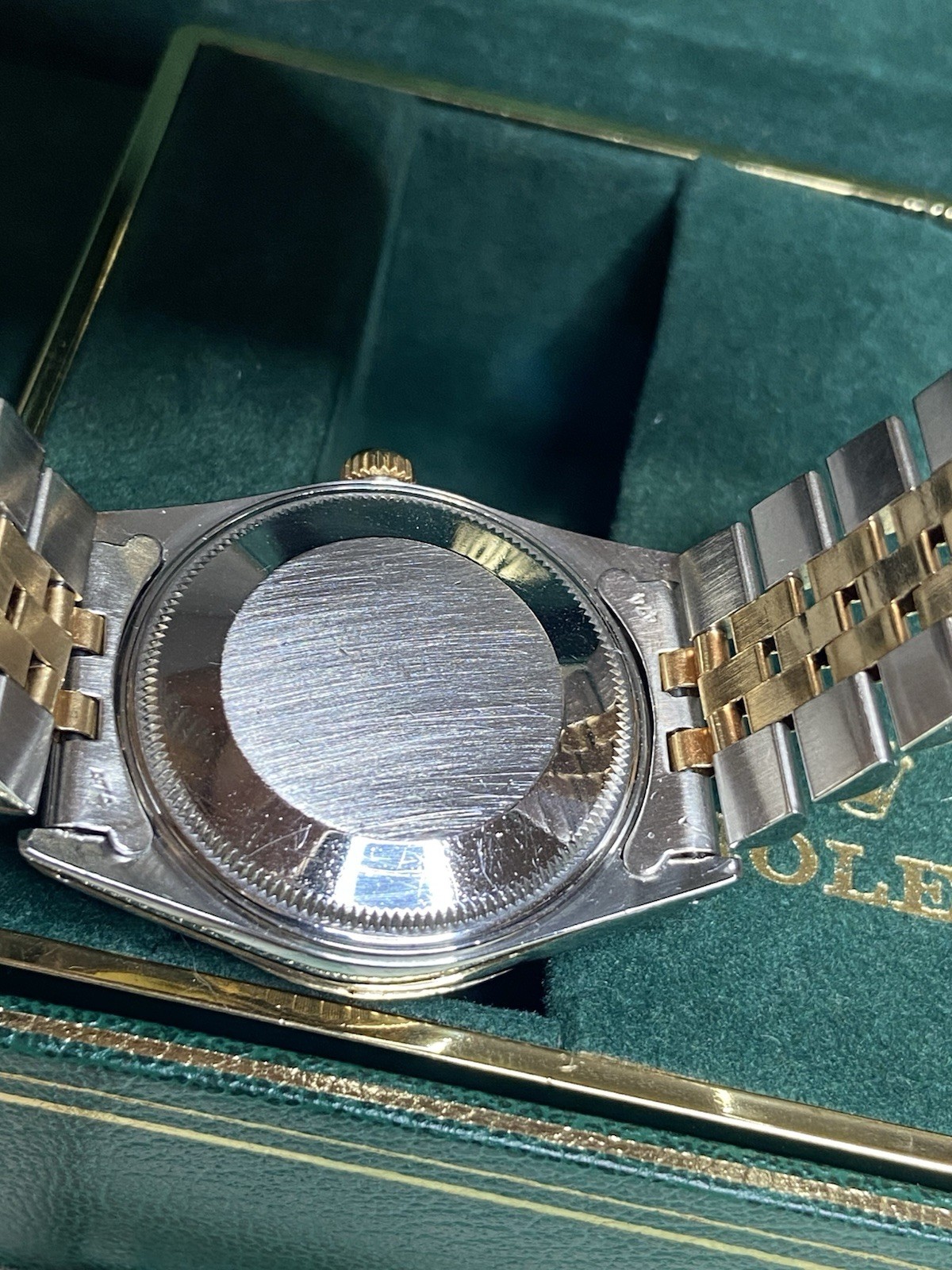 ROLEX ♛ Oyster Perpetual Date 15053* SS & 18K B & P’s With Extra Dial ~Preloved