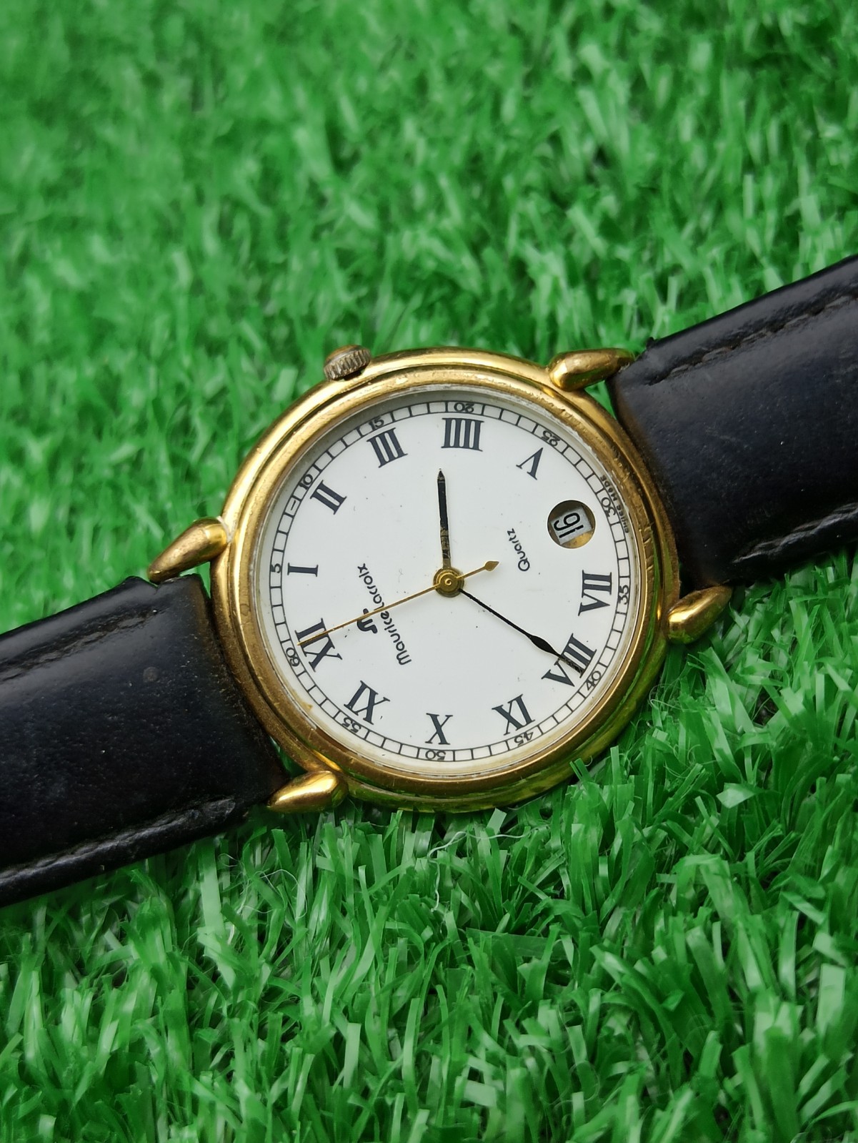 Authentic MAURICE LACROIX Quartz Men’s Wristwatch Swiss 90s