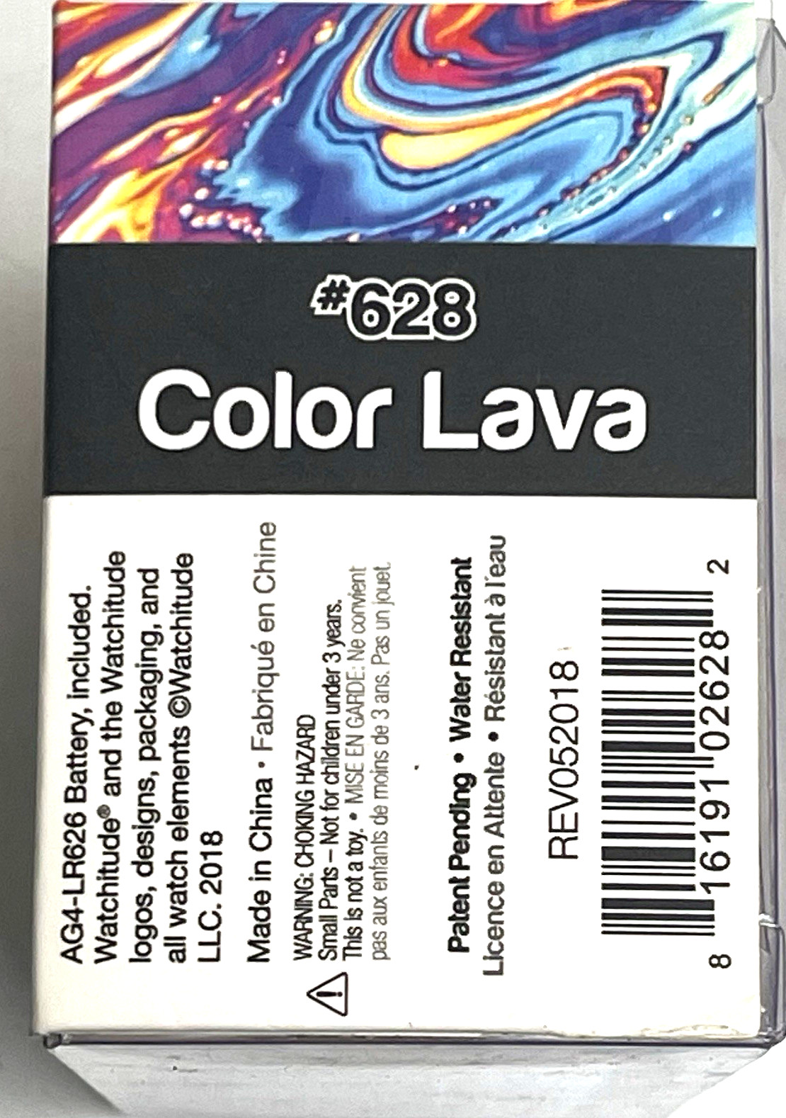 Watchitude Color Lava #628 Limited Edition Unisex Multicolor Snap Watch NEW