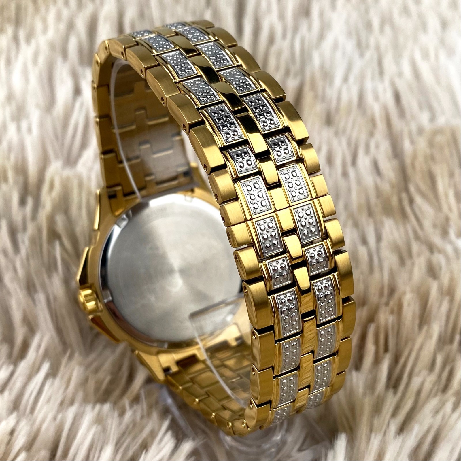 Bulova Octava Quartz 41.5mm Crystal White Dial Gold-Tone Men’s Watch 98C126