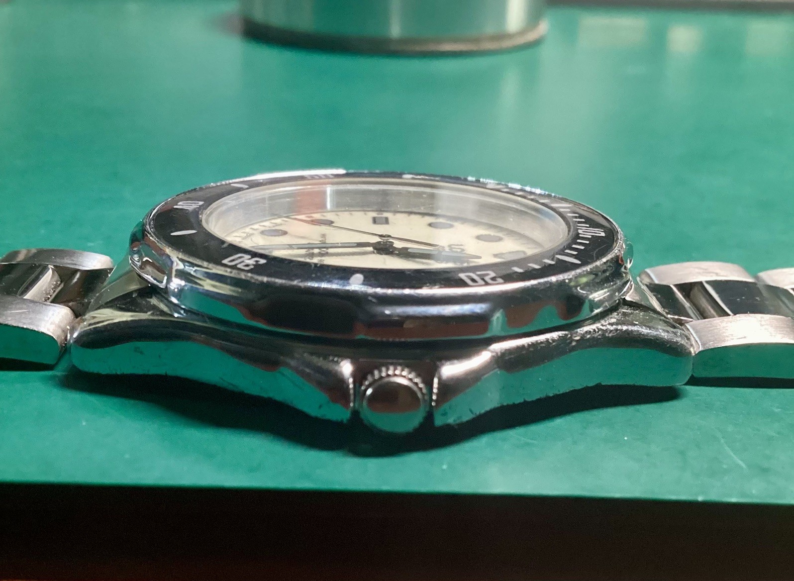 Lorus Sports Watch Men Silver Stainless St WR Batt Day Date Quartz Diver