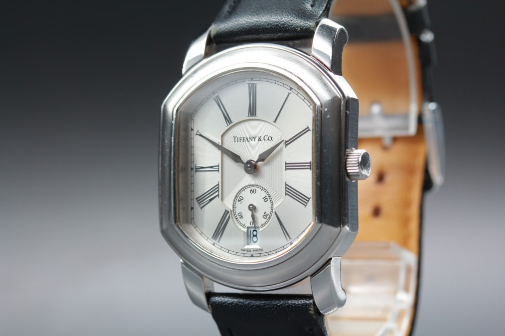 TIFFANY&Co. Mark Coupe Date Silver Roman Small Seconds Quartz 31mm Men’s Watch
