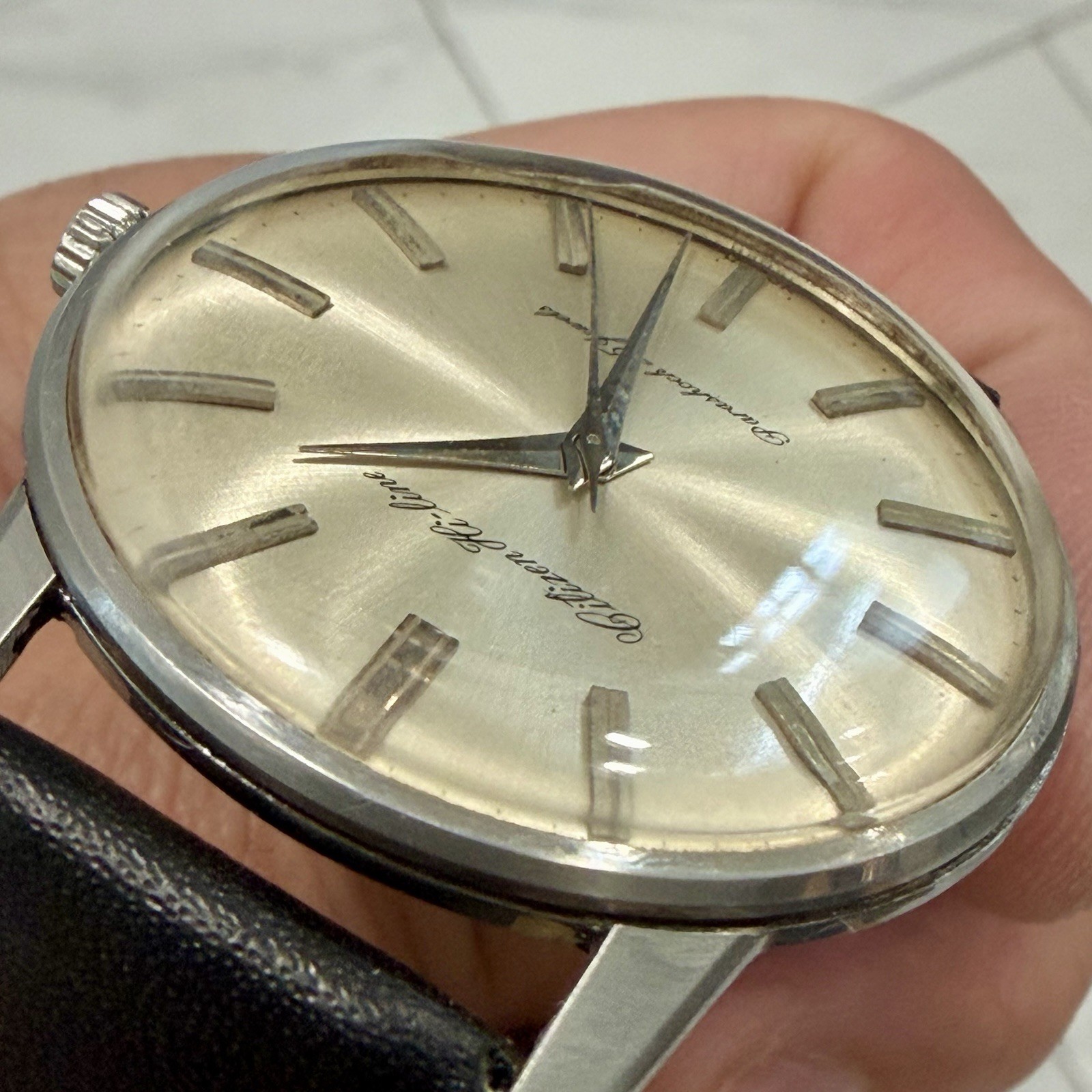 Vintage 1960s Citizen Hi Line Manual Winding Men’s 36mm Watch 25 Jewels RUNS!